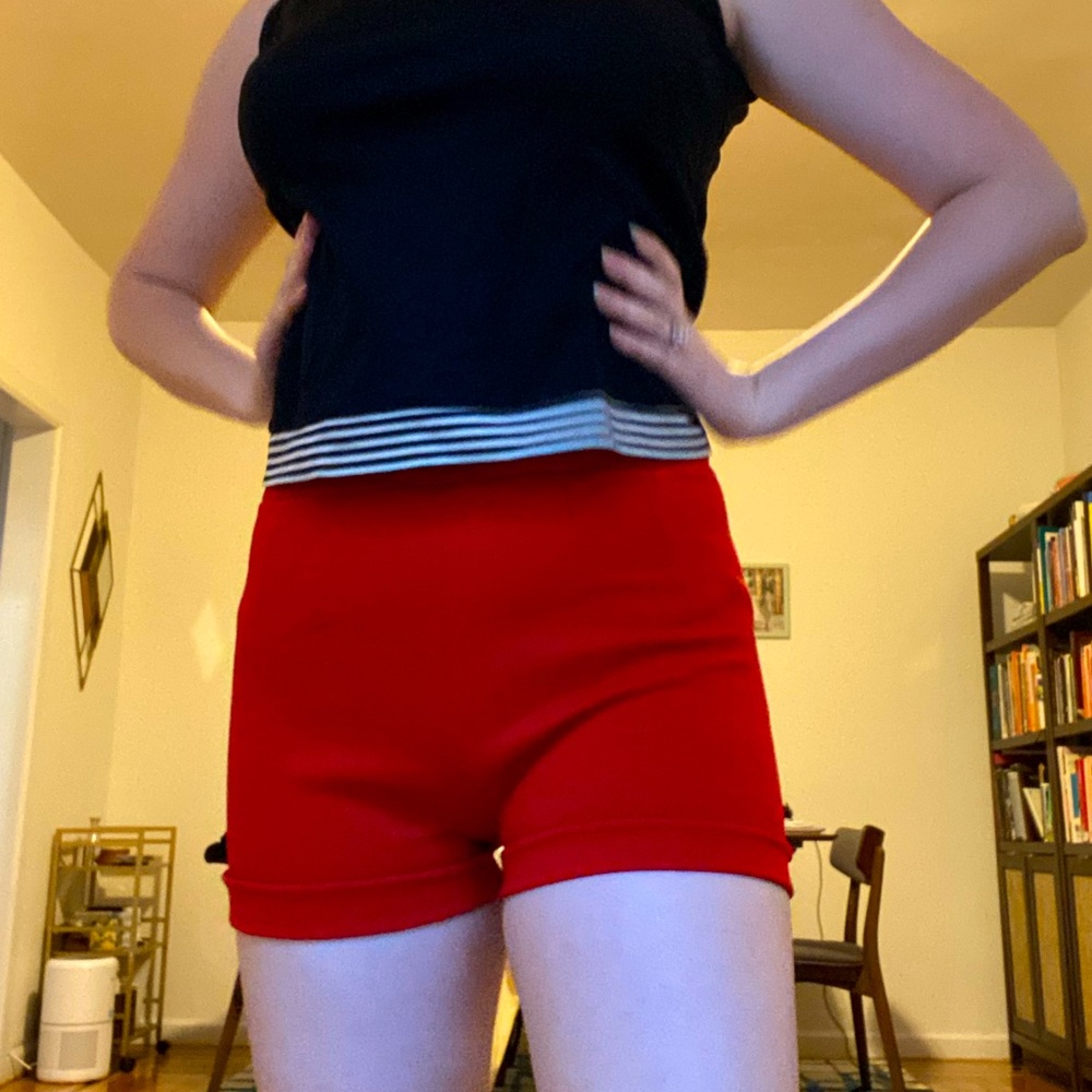 Vintage High Waisted Red Shorts